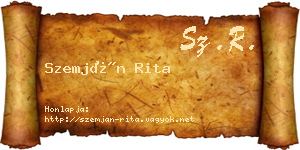 Szemján Rita névjegykártya